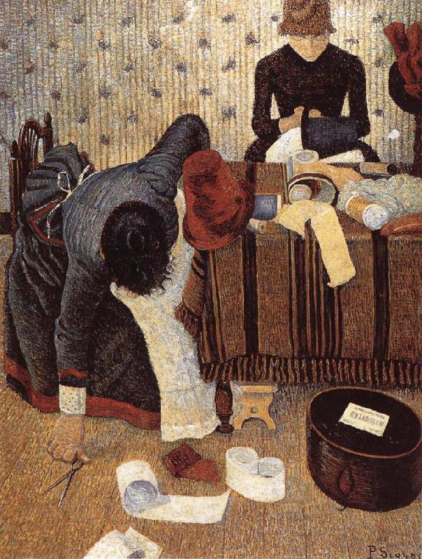 Paul Signac The woman making hats France oil painting art